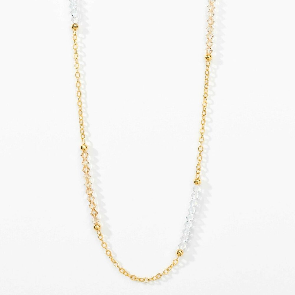 Swarovski Touchstone Crystal 42” Gold Endless Necklace | Layering | $119 Retail